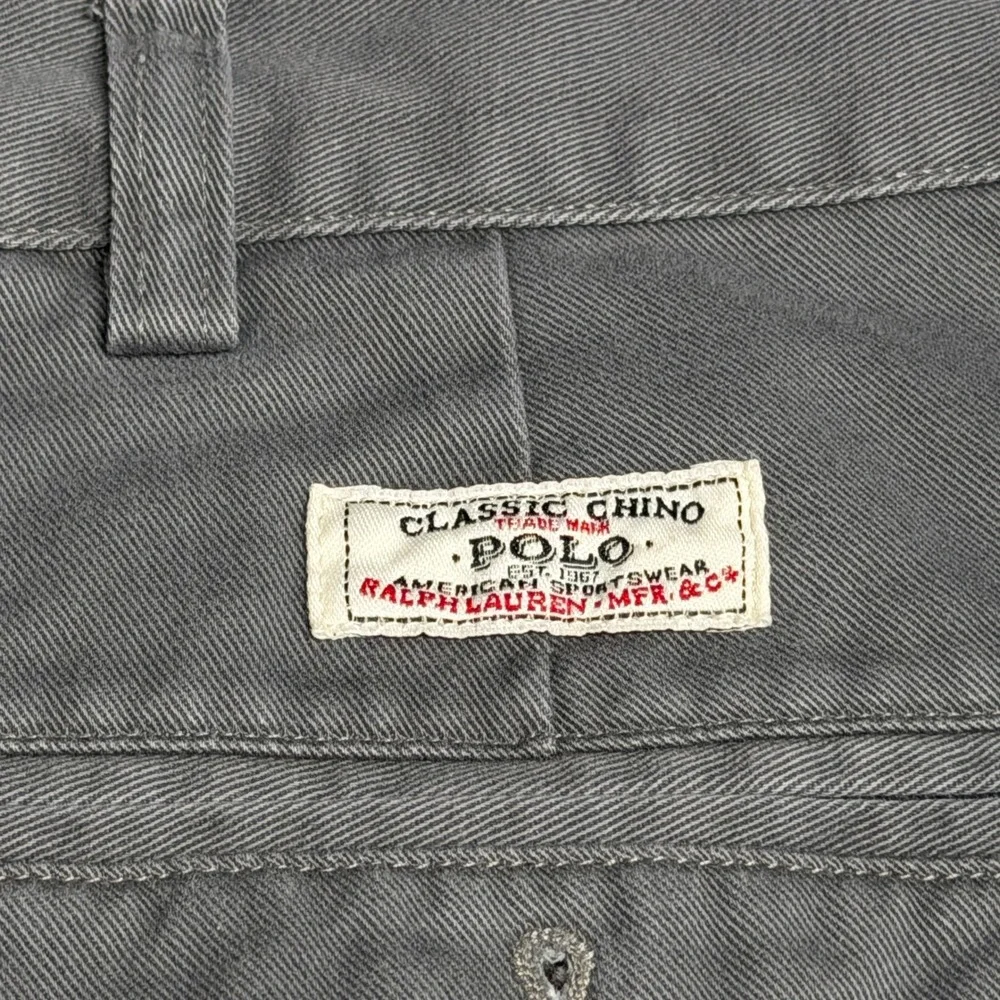 Polo Ralph Lauren Tyler Short Mens 36 Gray Pleated Cotton Chino Shorts